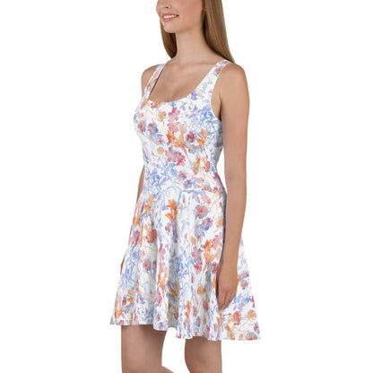 image of woman wearing Girly Floral Skater Dress