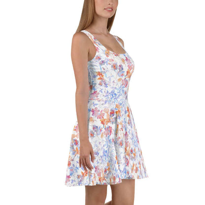 image of woman wearing Girly Floral Skater Dress